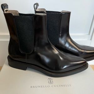 Brunello Cucinelli Chelsea Boots Black **NEW** with box and dust bag